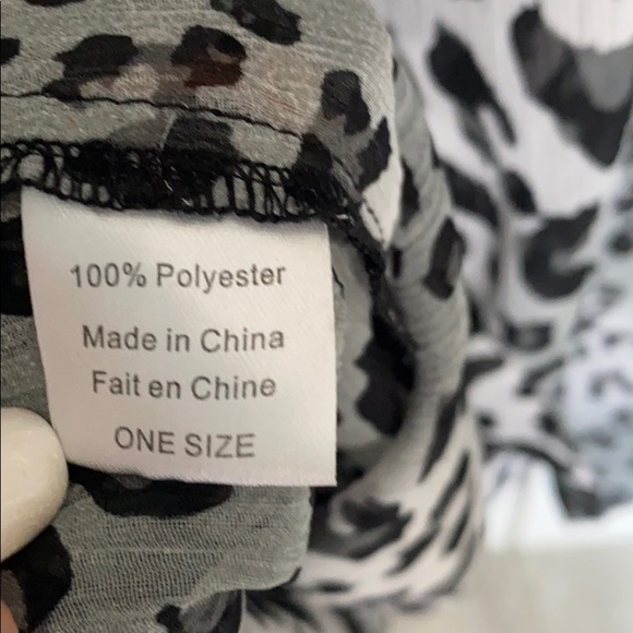 Animal print swim cover up o/s - Picture 3 of 4